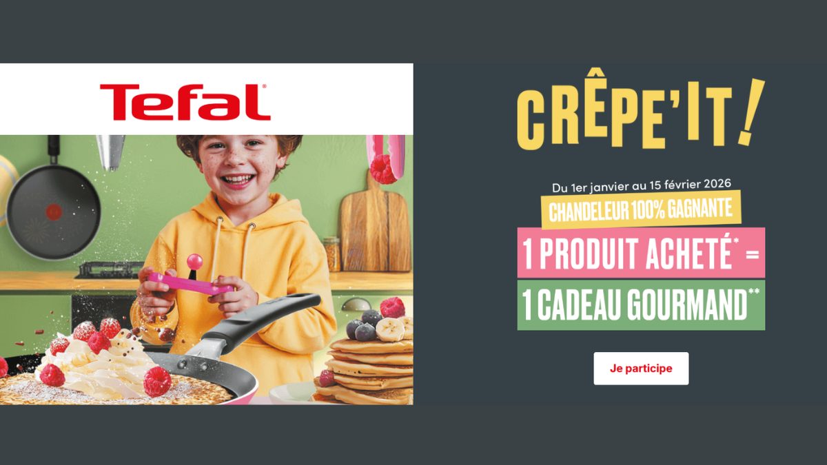 Participez au Jeu Chandeleur 2026 et gagnez des lots gourmands Tefal 🎉